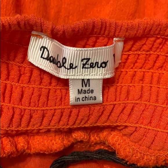 Double Zero crocheted orange halter top - Picture 7 of 8